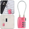 thumbnail image 2 of Under 10 Faucets Mini Approved Cable Luggage Lock 3 Digit Combination Password Lock Padlock 3 Digit Cable Lock for Travel Baggage Suitcase Gym Lockers, 2 of 9