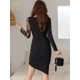 thumbnail image 3 of H Han Queen-Vestidos negros sexys para mujer, vestido de fiesta informal de trabajo Delgado a la moda, Vestidos elegantes de oficina, ropa elegante para mujer, novedad de verano, 3 of 5