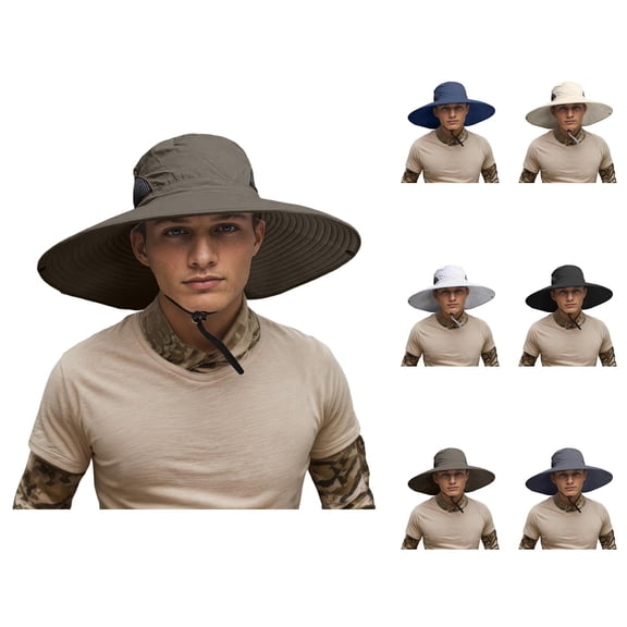 Wide Brim Sun Hats for Men Women Summer Uv Protection Breathable Bucket Hat Fishing Hiking Camping Hats