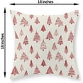 thumbnail image 6 of Christmas Pillow Covers 18x18 Set of 2 Inch, Christmas Decor Pillowcase Xmas Tree Geometric Red Throw Pillows Winter Farmhouse Holiday Decorations Square Christmas Cushion Covers for Couch Home, 6 of 6