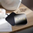 thumbnail image 4 of 3drose, Katie Attractive Female Name in the Usa. Yellow on Black Talisman, Set of 8 Coasters - Soft, 4 of 7