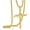 Gold, variant on Men's Stainless Steel Nail Cross Pendant Necklace with 24 Inch Chain Polished Black Gold Silver