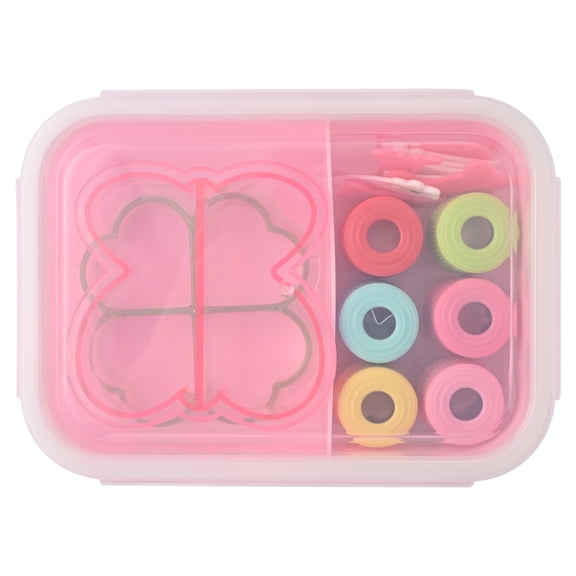 Cook with Color 20-Piece Kids Plastic Bento Box Lunch Container Set with Sandwich Cutters, Butterfly