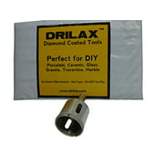 Drilax Diamond Drill Bit Large 1-3/8 inch  Size Hole Saw For Glass, Marble, Granite, Ceramic Porcelain Tiles, Quartz, Fish Tank, Stones, Rocks DIY Drilling