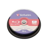 Verbatim 43694 VERBATIM BD-RE 25GB 2X WITH BRANDED SURFACE-10PK SPINDLE