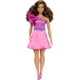 thumbnail image 4 of Muñeca Barbie Fashionistas #225, tipo de cuerpo curvilíneo con cabello castaño, vestido rosa brillante y accesorios, muñeca de moda coleccionable del 65 aniversario, 4 of 5