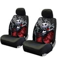 thumbnail image 2 of Yupbizauto Plasticolor Nightmare Before Christmas Jack Skellington Car Truck SUV Seat and Headrest Covers Bundle Set with Front Seat Protector, Auto Accessories, Halloween Decor, Universal Fit, Black, 2 of 5