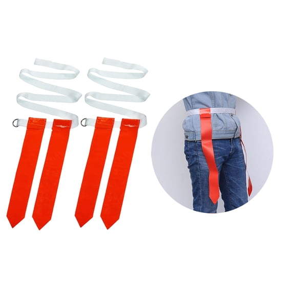 WHAMVOX  4 Pcs Rugby Training Accessory Flag Football Belt Ribbon American Waist Child