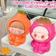 thumbnail image 3 of 10/1 piezas de artesanías de resina de frutas lindas, estatuas de frutas de dibujos animados, decoraciones para interiores de automóviles, mini imágenes de dibujos animados, adornos de micropaisaje, 3 of 5