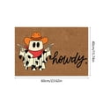 thumbnail image 4 of CASAFUN Halloween Rugs Bedside Carpet Cute Ghost with Cowboy Hat Door Mat,Dirt Resistants Home Entrance Floor Mat Welcome Mat,Non Slip Halloween Decor for Hallway Bedroom Bathroom Living Room, 4 of 7