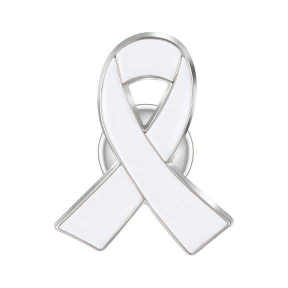 10-Pack Metal Ribbon Pins - Alloy Awareness Lapel Pins for Cancer, Hope & Faith - Enamel Ribbon Brooches for Charity Events, Men & Women
