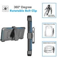 thumbnail image 4 of Moto G Stylus 2021 Case, Motorola Moto G Stylus 2021 5G Holster Clip, Tekcoo Tshell Shock Absorbing Blue Secure Swivel Locking Belt Defender Heavy Full Body Kickstand Carrying Tank Armor Cases, 4 of 6