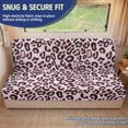 thumbnail image 2 of Chririnla Pink Leopard Print Easy Installation Stretchy RV Sofa Bed Cover Compatible with Travel Trailer, 2 Piece RV Jackknife Sofa Cushion Covers, 2 of 7