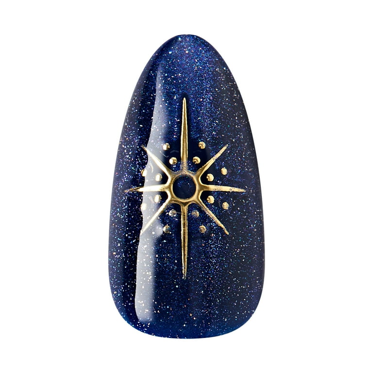 WICKED X KISS Press on Nails, Shiz Chemistry Club, Blue, Medium