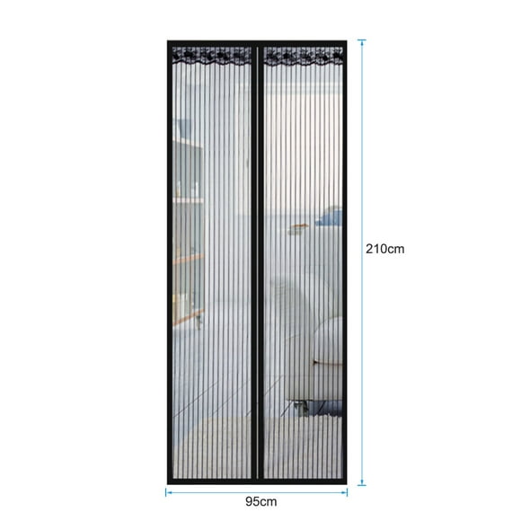 Zootealy Magnetic Screen Door with Mesh Curtain,Doorway Mosquito Net Bug Mesh with Full Frame Fastener Tape
