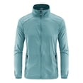 thumbnail image 2 of Maqroz Sun Protection Jacket for Men UPF 50++ Full Zip Up Long Sleeve UV Shirt with Zipper Pockets Lightweight Cooling Hiking Fishing Clothes Outdoor Green XXXXXL, 2 of 6