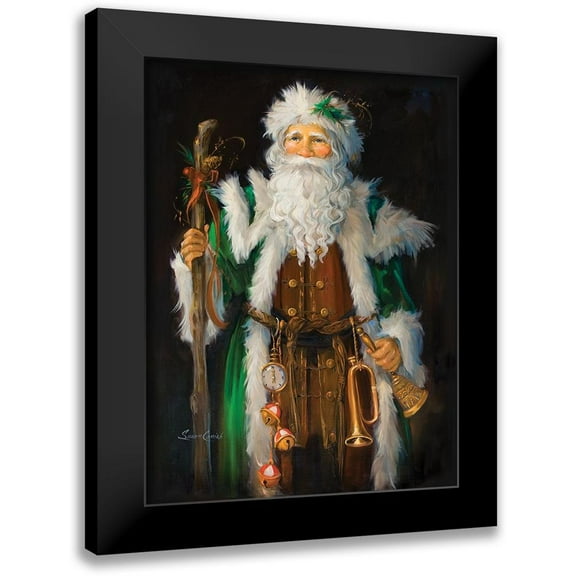 Comish, Susan 12x14 Black Modern Framed Museum Art Print Titled - Mountainland Santa