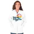thumbnail image 4 of Puerto Rican Boricua Princess Latina Womens Plus Size Graphic Zipper Hoodie Brisco Brands 4X, 4 of 5