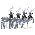 thumbnail image 4 of Outdoor 4 Reindeer Christmas Decor, 80 Cool White LEDs, Silver Metal, 4 of 9