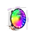 thumbnail image 2 of Minkissy Cpu Heatsink Rgb Pc Fan Multi Heat Dissipation Super Quiet For Pc Computer 1Set Back to School, 2 of 7