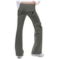 thumbnail image 2 of Entyinea Cargo Pants Women,Womens Casual Elastic Waist Straight Wide Leg Pants Plus Size Sweatpants With Pockets, 2 of 4