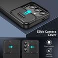 thumbnail image 3 of For Samsung Galaxy A56 5G A36 5G Case PC + TPU Shell with Slide Camera Phone Cover - Black, 3 of 5