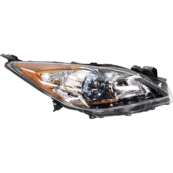 Headlight For 12-13 Mazda 3 12-13 Mazda 3 Sport 3 Hatchback or Right With Bulb