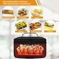 thumbnail image 5 of Portable Oven, Electric Lunch Box Food Heater - 12V/24V/220V 3-in-1 Car Food Warmer - Mini Personal Microwave Heated Lunch Box Warmer for Car, Truck, Travel, Office & Home Use - Black, 5 of 5