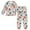 Coral and Teal Floral Pattern, variant on Fluffy Pajamas Set Fuzzy Winter Warm Pj Sets Pullover Tops and Long Pants Navy Blue Palm Tree X-Small