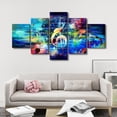 thumbnail image 2 of TISHIRON 5PCS Framed Canvas Wall Art Set,60"x32" Music Notes and The Violin Clef Canvas Art Decor, 2 of 7