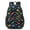Dinosaur and Cloud Navy Blue Pattern, variant on BlackWhite Origami Dinosaurs Tribal 17" Waterproof Oxford School Backpacks for Teens, S-Shape Padded Straps, for School, Travel, Hiking, Camping