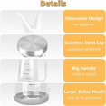 thumbnail image 4 of Glass Olive Oil Bottle Oil Dispenser, Empty Vinegar Oil Dispenser with Handle, Non-Slip Silicone Base, Large Leak-Proof Oil Dispenser for Kitchen, Barb, 4 of 5