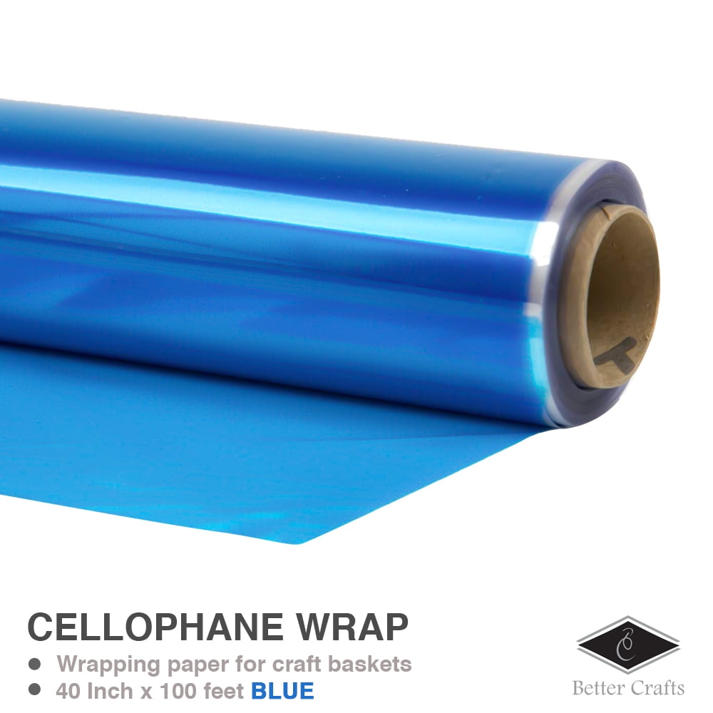 Cellophane Wrap 40"Inch x 100'Ft Mylar Sheet Cellophane Roll Great