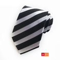 thumbnail image 1 of Men's Neckties Business Executive Neckties Polyester Silk Jacquard Large Stripe Neckties For Men, 1 of 1