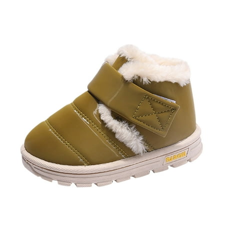 

Toddler Girl Boots Toddler Girl Boots Winter Children Snow Boots for Boys and Girls Thick Bottom Non Upper Hook Loop Solid Color Plush Warm and Comfortable Girls Boots Size:4-4.5 Years