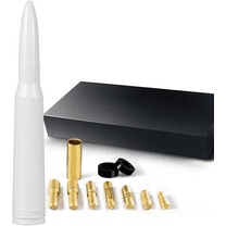 7.8in Car Truck Antenna Bullet Antenna Truck Accessories Silverado 1500 Ford F150 Dodge Ram 1500 GMC Sierra 1500 Ranger Short Replacement Antena para Carro (White, 7.8inch)