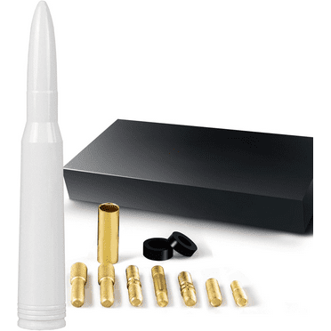 7.8in Car Truck Antenna Bullet Antenna Truck Accessories Silverado 1500 Ford F150 Dodge Ram 1500 GMC Sierra 1500 Ranger Short Replacement Antena para Carro (White, 7.8inch)