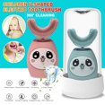thumbnail image 4 of 3 Speed Children Electric Toothbrush U Shape For 2-15 Years old Kids Automatic Cartoon Waterproof Pink Toothbrush For 2-7 Years old, 4 of 7