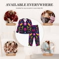 thumbnail image 5 of Goofa Colorful Mexican Printed Women’s 2 Piece Pajama Set Super,Pajamas Women's Long Sleeve Sleepwear Soft Button Down Loungewear Pjs Lounge Set Nightwear-Small, 5 of 9