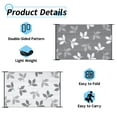 thumbnail image 3 of OZHOMY 6x9 Ft Reversible Outdoor Rugs Portable Leaf Pattern Mats Waterproof Plastic Straw Mat Foldable RV Camping Carpet for Garden Patios Deck Balcony BBQ Beach (Grey & White) C99, 3 of 3