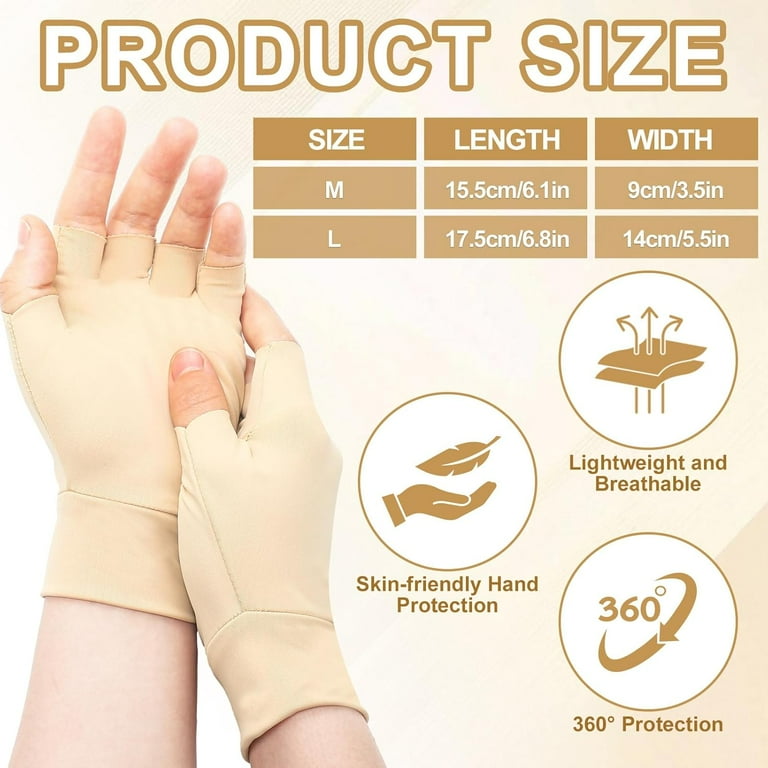 Pairs Elderly Skin Thin Protector Gloves Tone Fingerless Gloves