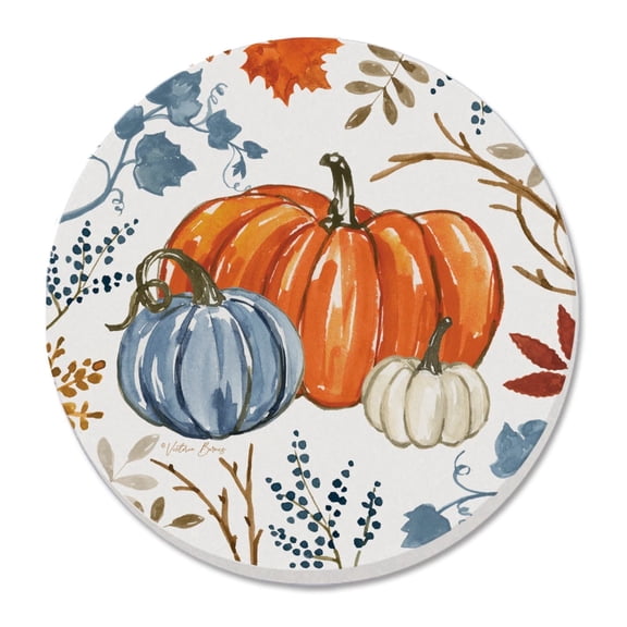 Thirstystone Autumn Pumpkins 4-Pack Round Stone Coasters