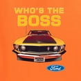 thumbnail image 2 of Wild Bobby, Who's The Boss Yellow 1969 Mustang 302, Cars and Trucks, Front and Back Unisex Crewneck Graphic Sweatshirt, Orange, XX-Large, 2 of 4
