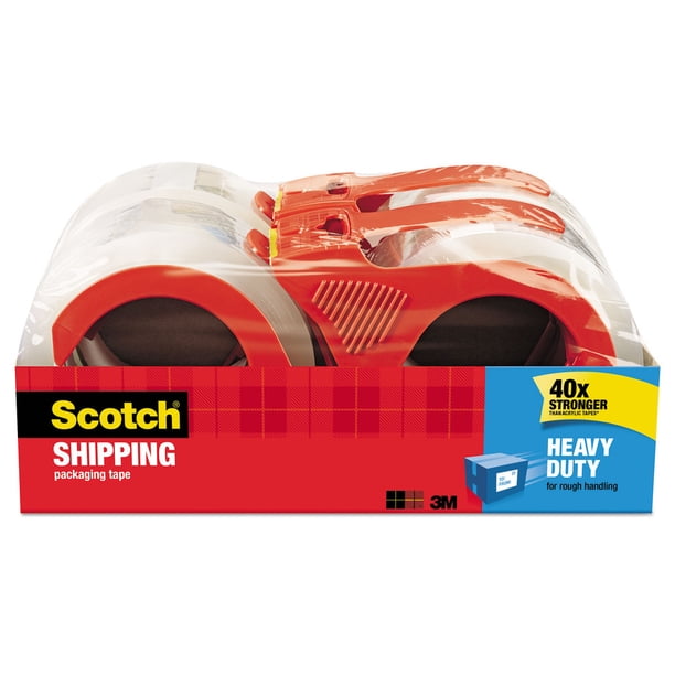 Scotch Heavy Duty Shipping Packaging Tape, 1.88 in x 54.6 yd, 4/Pack
