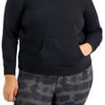 thumbnail image 3 of ID Ideology Women's Plus Pullover Hoodie Black Size 2X, 3 of 3
