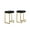 Black, variant on Dorrington Faux Leather Backless Counter Height Stool in White/Gold (Set of 2)
