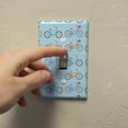 thumbnail image 3 of Bicycle and Bikes Pattern Plastic Wall Decor Toggle Light Switch Plate Cover, 3 of 3