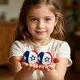 thumbnail image 6 of erdimoy 4th of July Patriotic Plush Balls, 2.36" Soft Red White Blue Embroidered Toys (4 Styles), 6 of 6