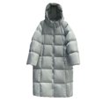 thumbnail image 4 of Unir Winter Jackets for Women, Womens Long Puffer Jacket with Fixed Hood, Knee‑Length Quilted Winter Outerwear, Zip‑Up Insulated Casual Coat, S‑XL, 4 of 4