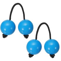 Uxcell Rhythm African Shaker Kashaka Shaker Ball Kashaka Hand Percussion Instruments with Black Rope, Fit for Party Blue